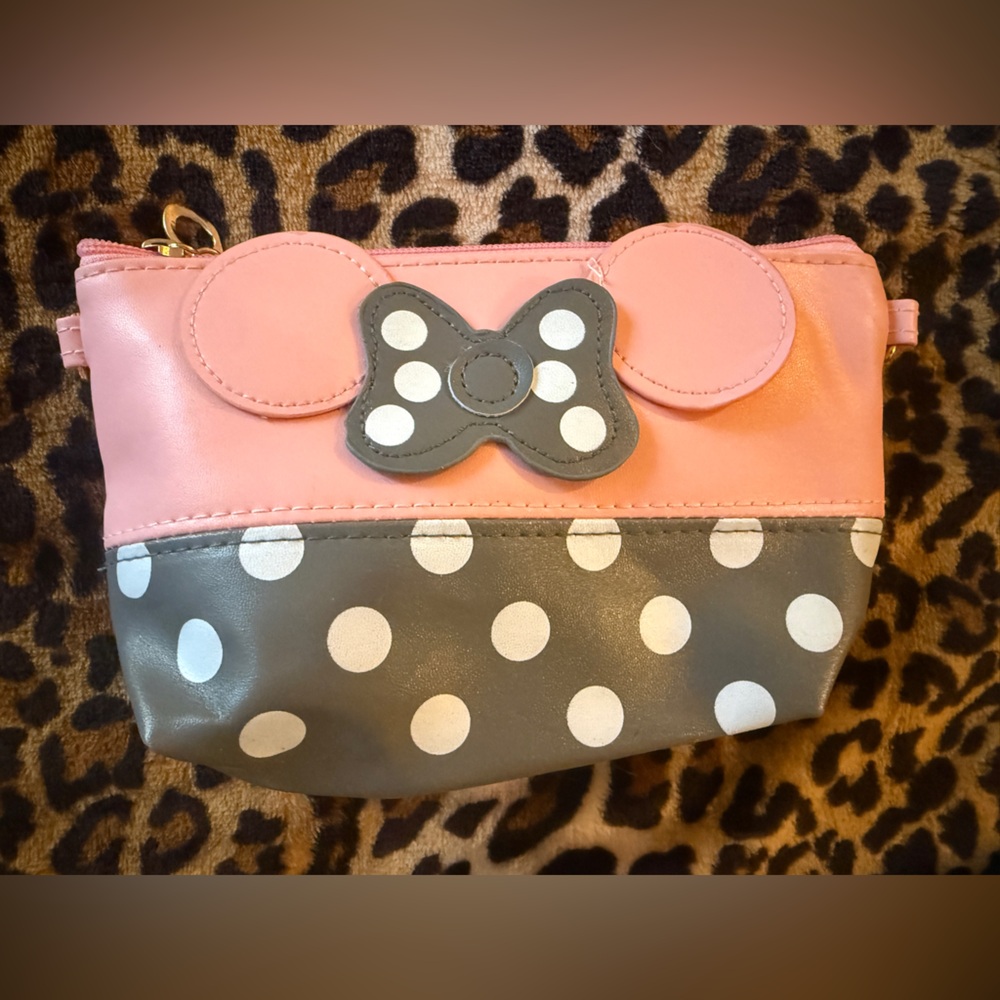 Minnie Mouse Polka Dot Bow Cosmetic Bag